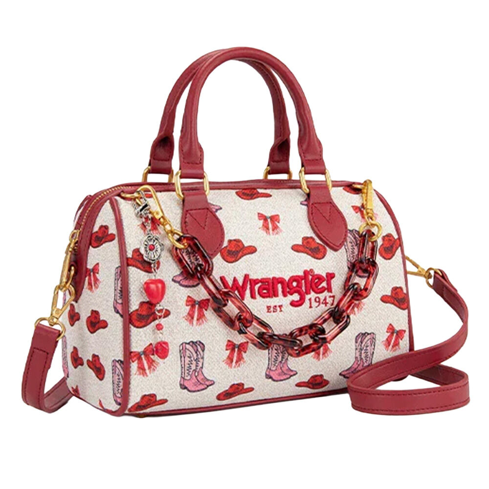 image of Women's Western Cowboy Print Boston Bag