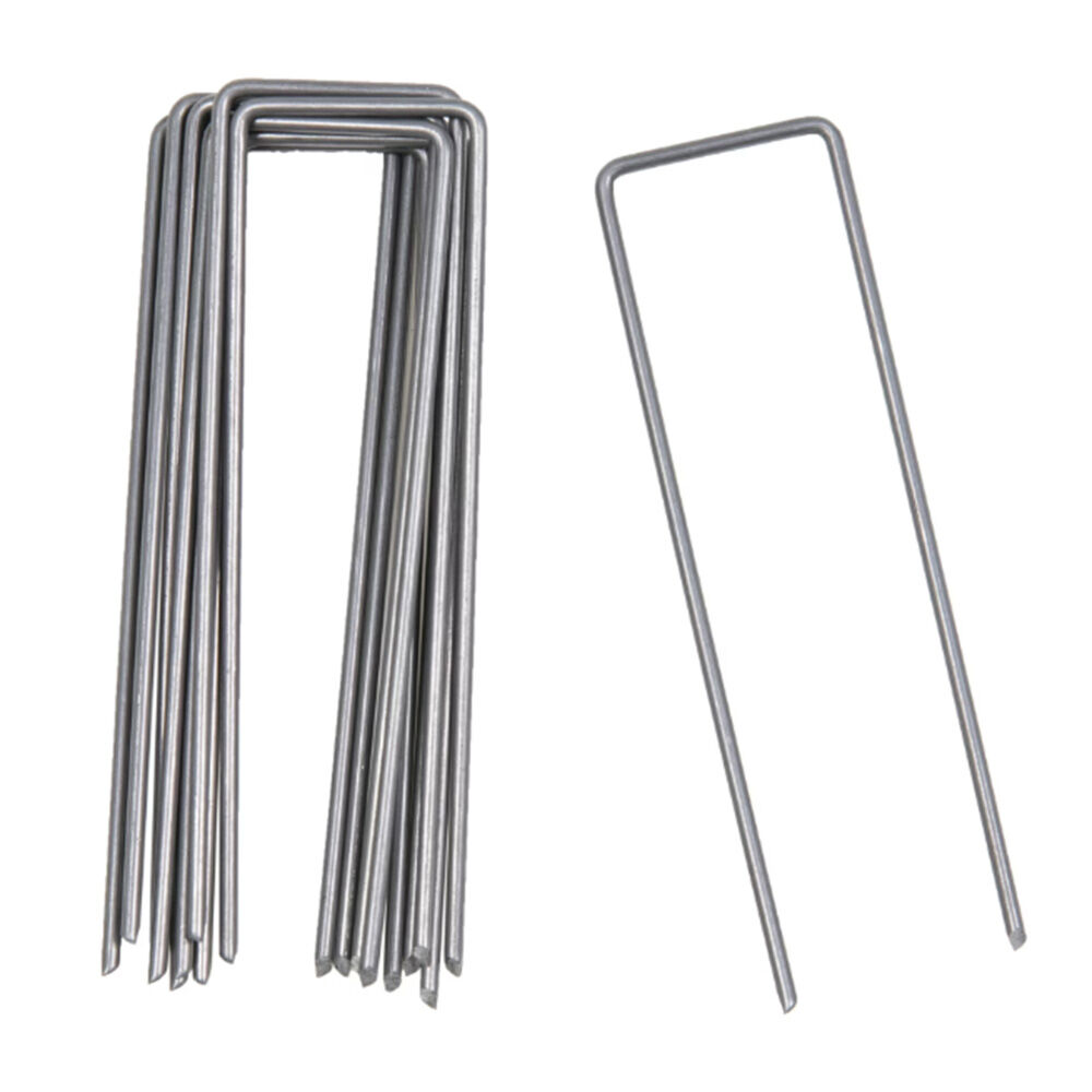 image of 4 in x 1.5 in Steel Landscape Staples, 75 pk