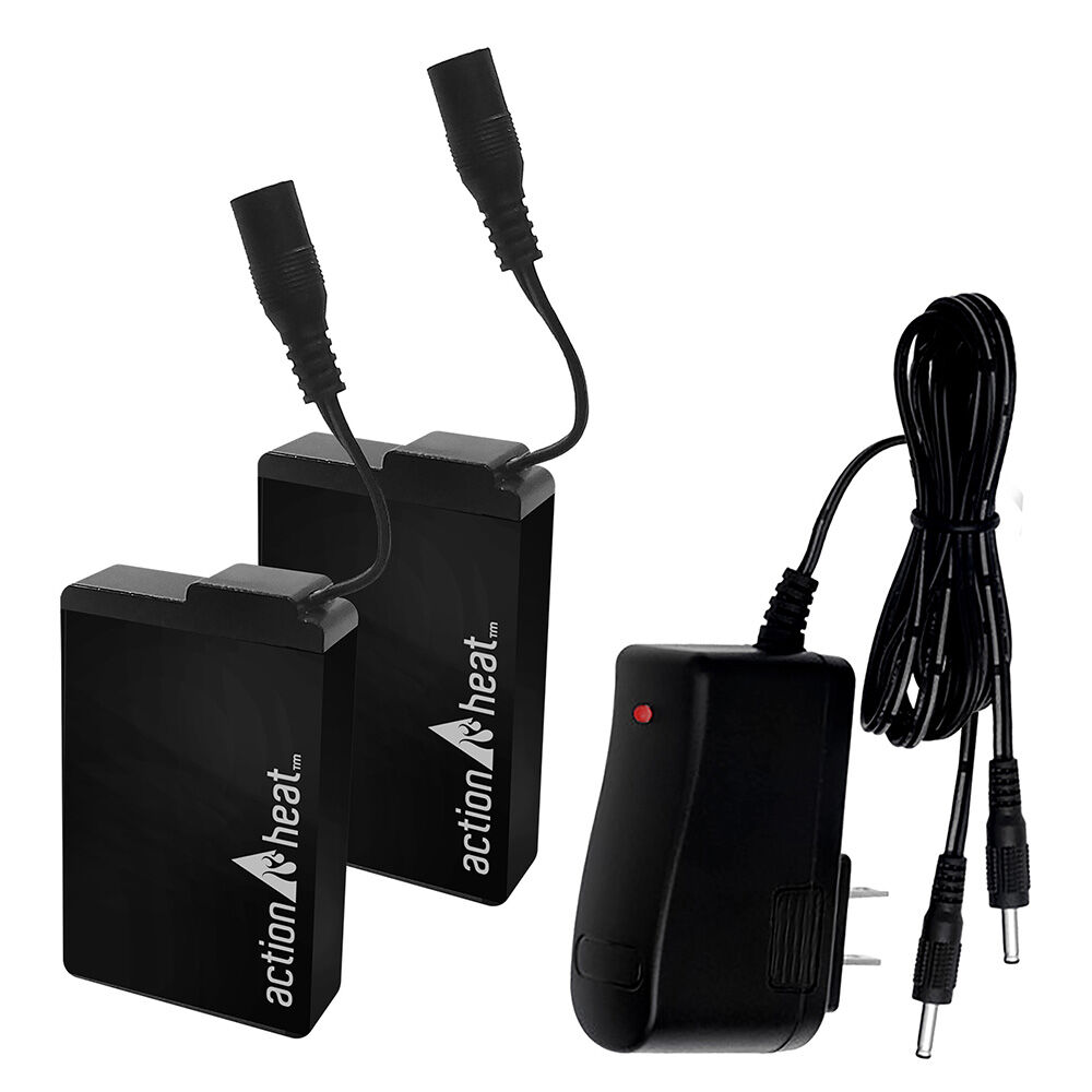 image of ActionHeat 7V 5000mAh Battery & Charger Kit (1 batteries, 1 charger), Black
