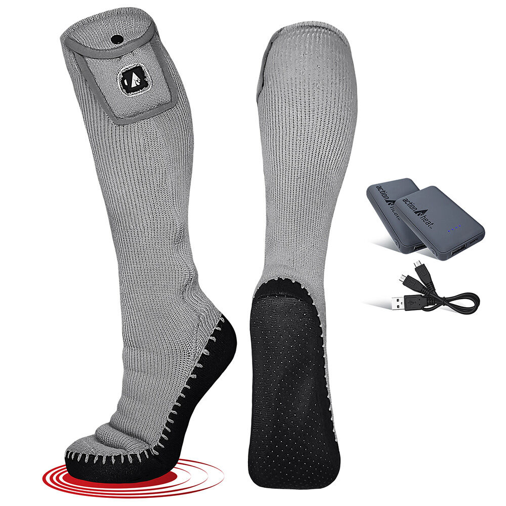 image of ActionHeat 5V Battery Heated House Slipper Socks