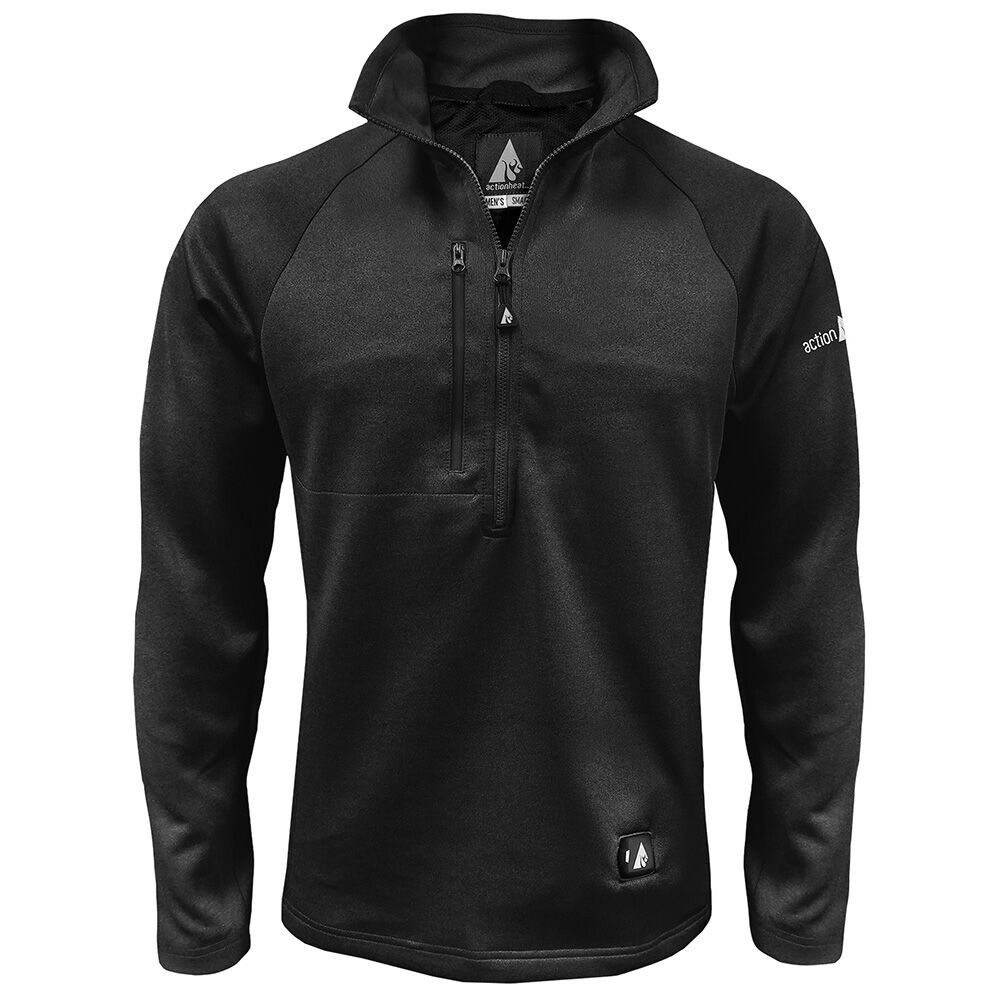 image of Men's ActionHeat 5V Battery Heated 1/2 Zip Up Shirt