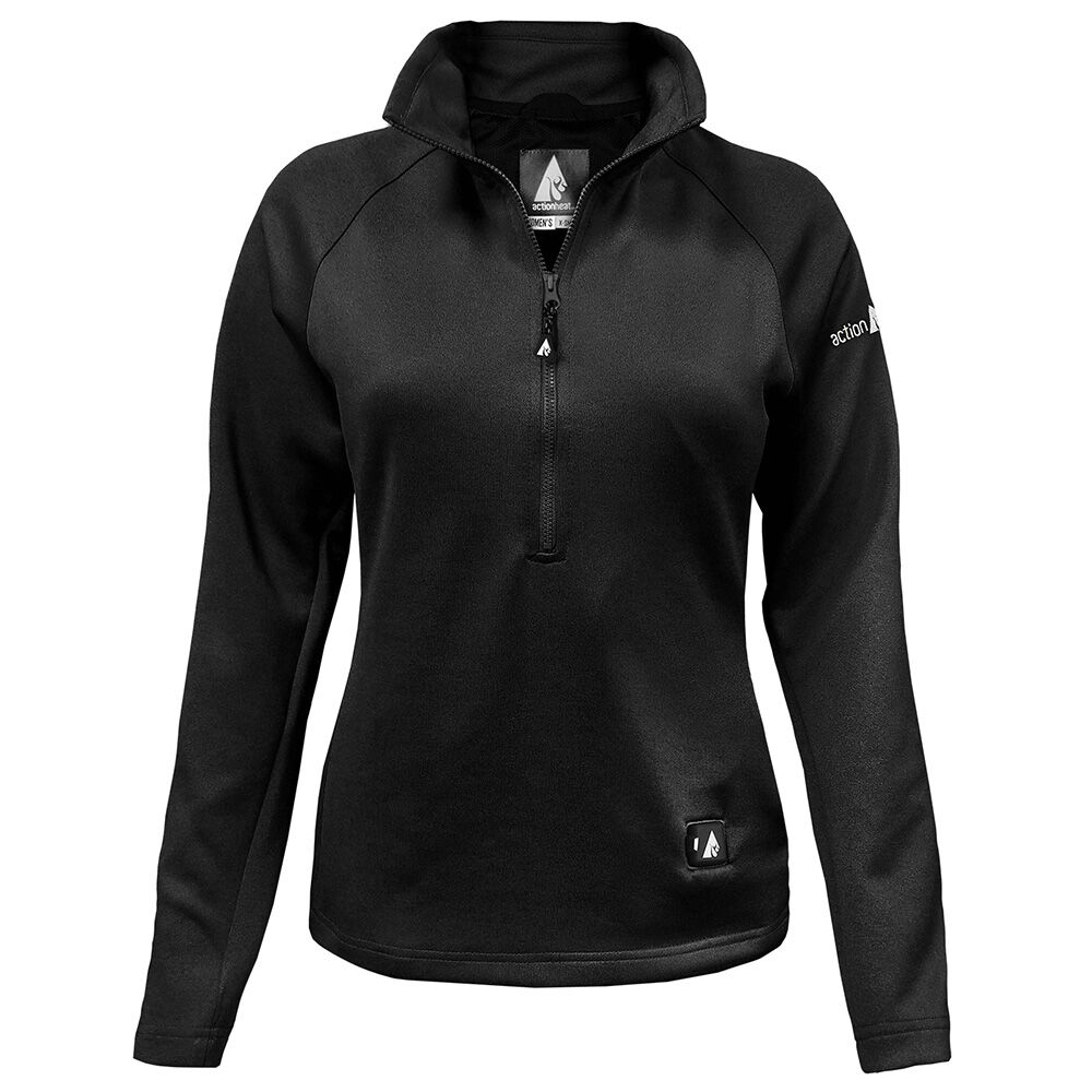 image of Women's ActionHeat 5V Battery Heated 1/2 Zip Up Shirt