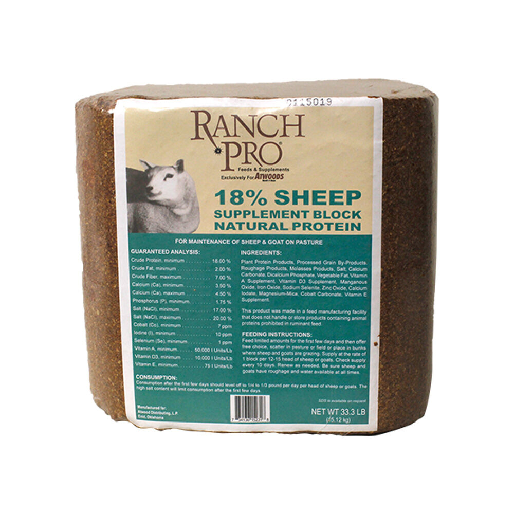 image of 18% Sheep Supplement Block, 33 lb