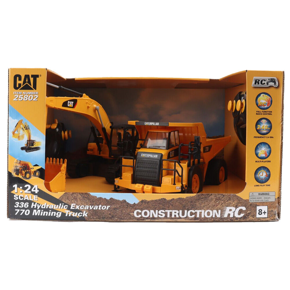 image of  1:24 Radio Control Hydraulic Excavator and 770 Mining Truck Combo Set