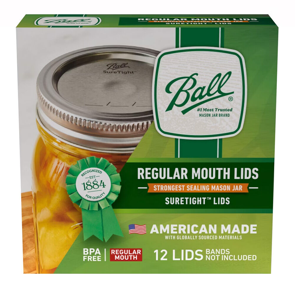 image of Regular Mouth Jar Lids, 12 pk