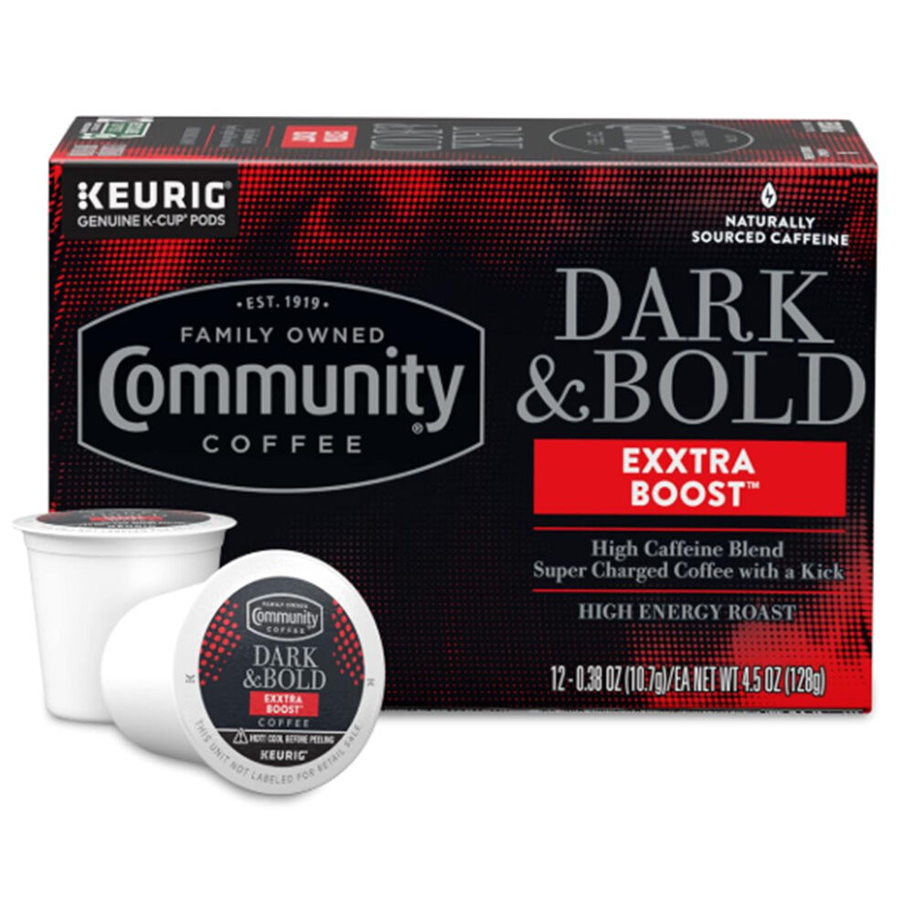 image of Dark and Bold Exxtra Boost Single-Serve Pods- 12 ct