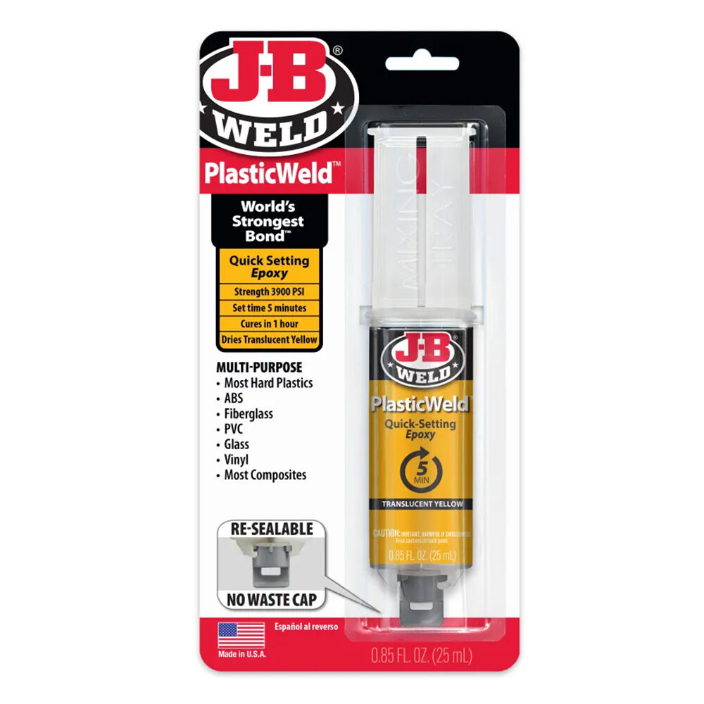 image of PlasticWeld Syringe Quick-Setting Epoxy, 25 mL