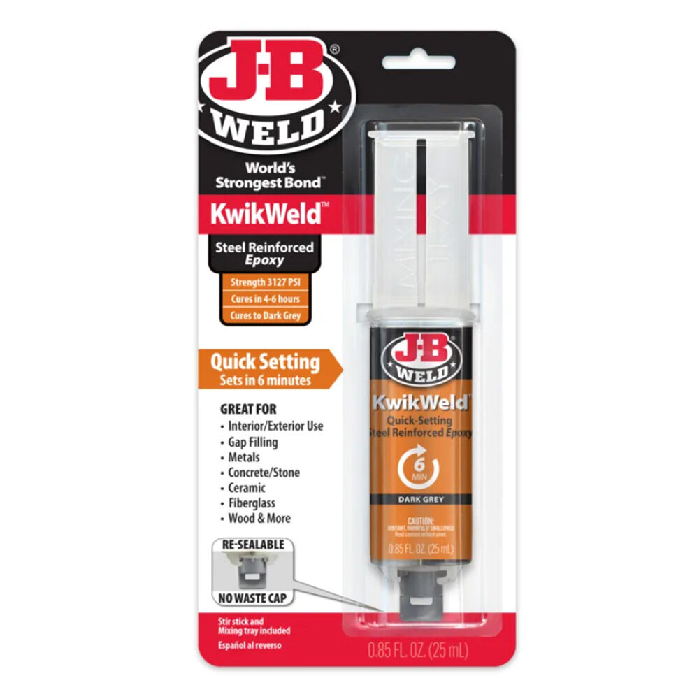 image of KwikWeld Syringe Steel Reinforced Epoxy, 25 mL
