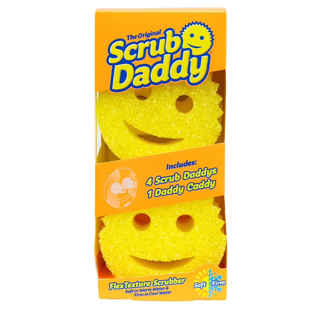 image of Original Scrubber Sponge with Daddy Caddy, 4 ct