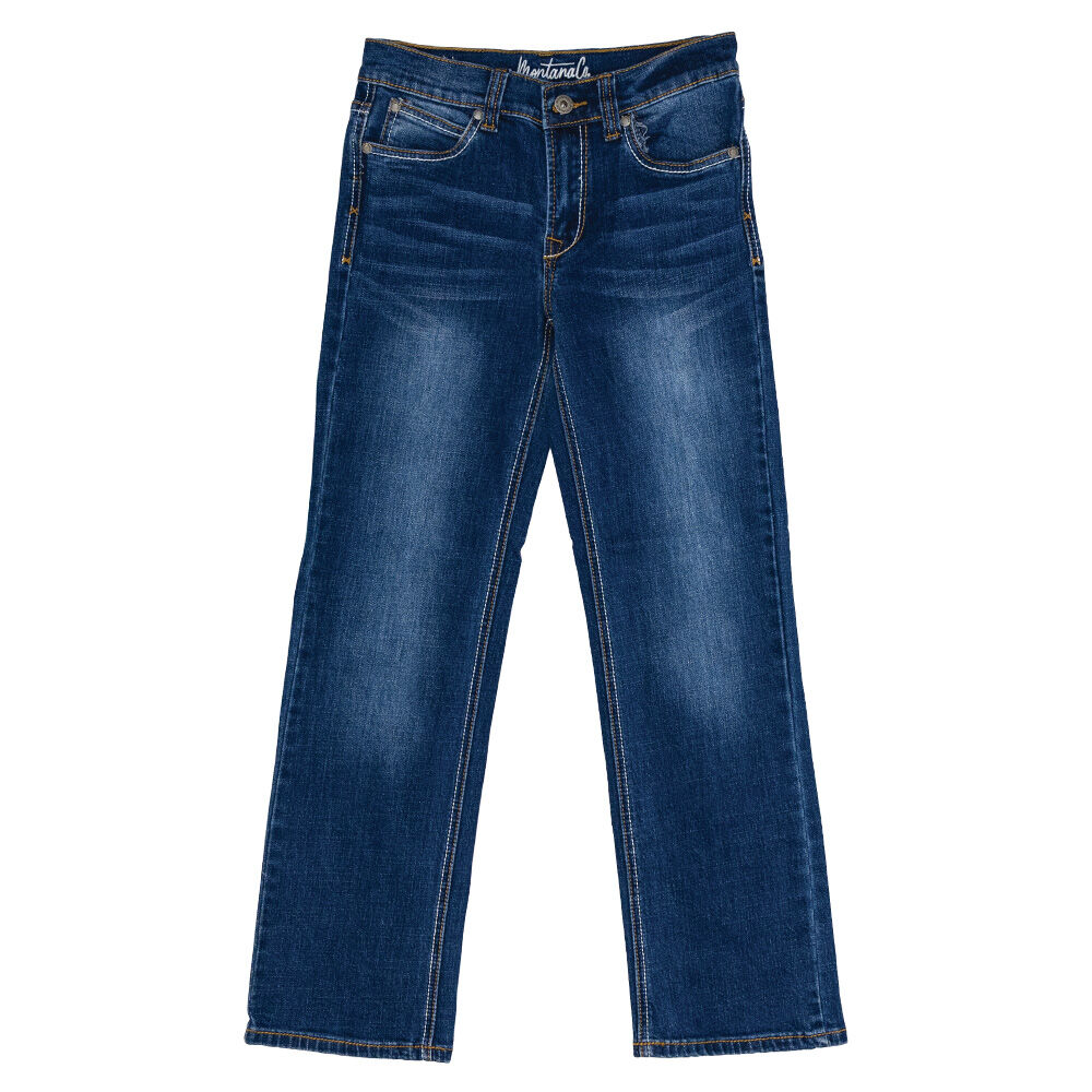 image of Kids' Basic Western Jeans, Dark Wash