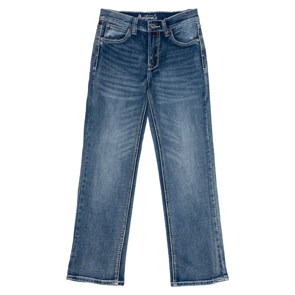 image of Kids' Basic Western Jeans, Light Wash