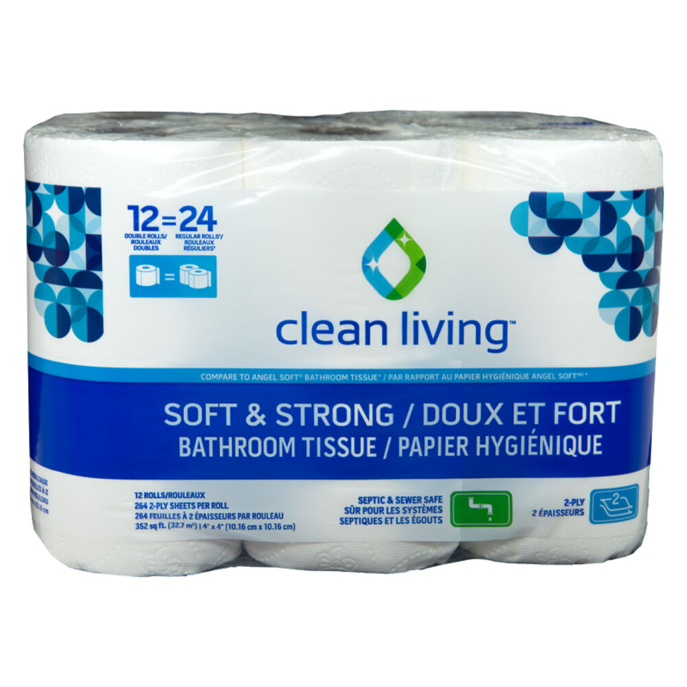 image of Soft & Strong Bathroom Tissue, 12 count