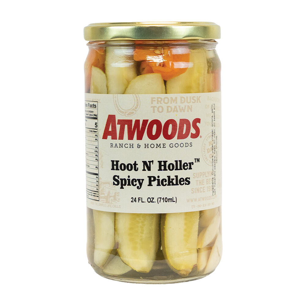 image of Hoot N Holler Spicy Pickles, 24 oz