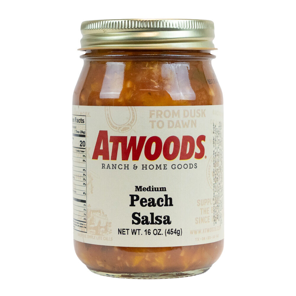 image of Medium Peach Salsa, 16 oz