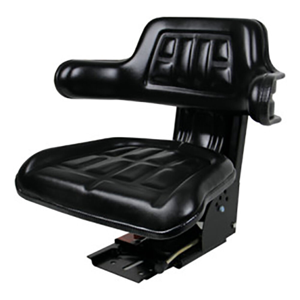 image of Universal Tractor Seat with Adjustable Suspension- Black