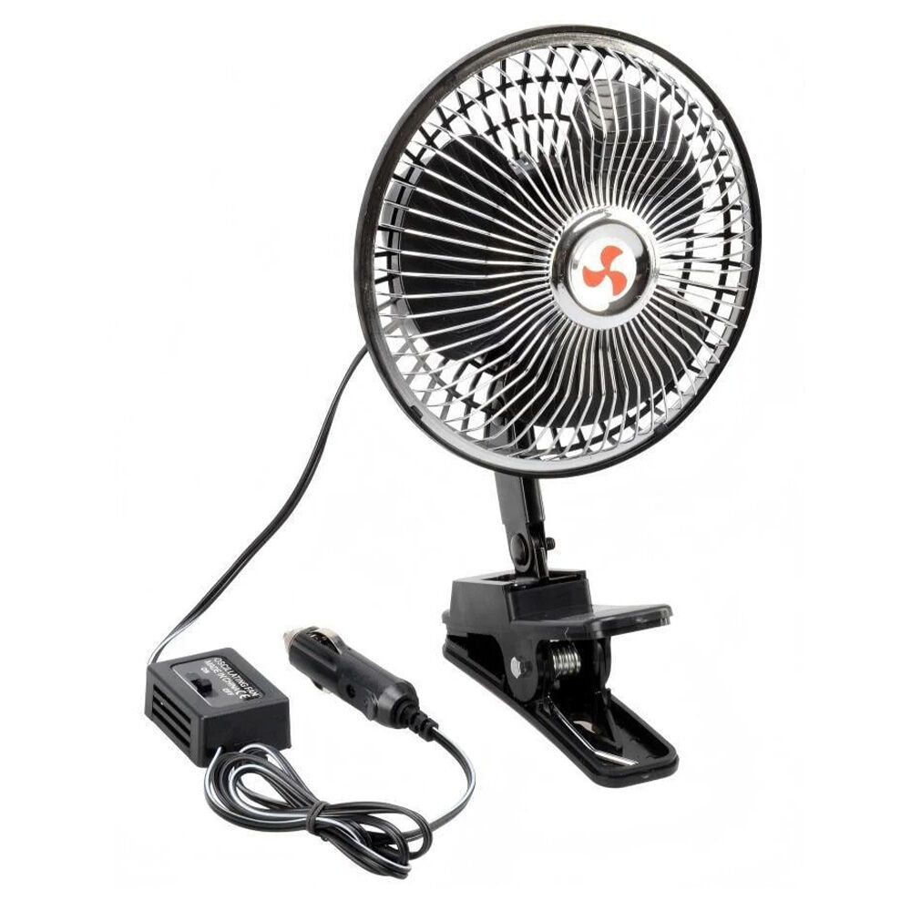 image of 12V Clip-On Oscillating Car Fan