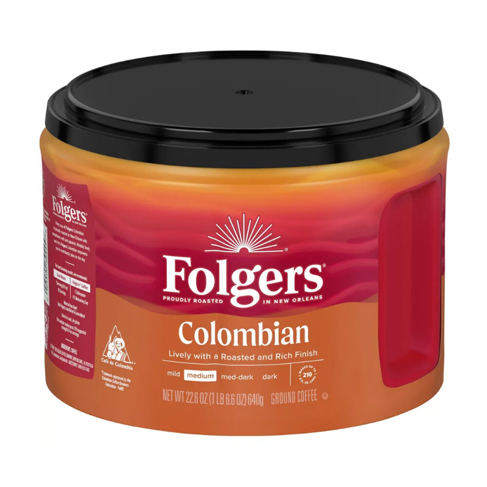 image of Medium Roast Ground Coffee, Colombian, 22.6 oz