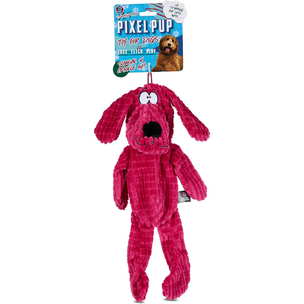 image of Assorted Pixel Dog Toy without Stuffing (Color May Vary)