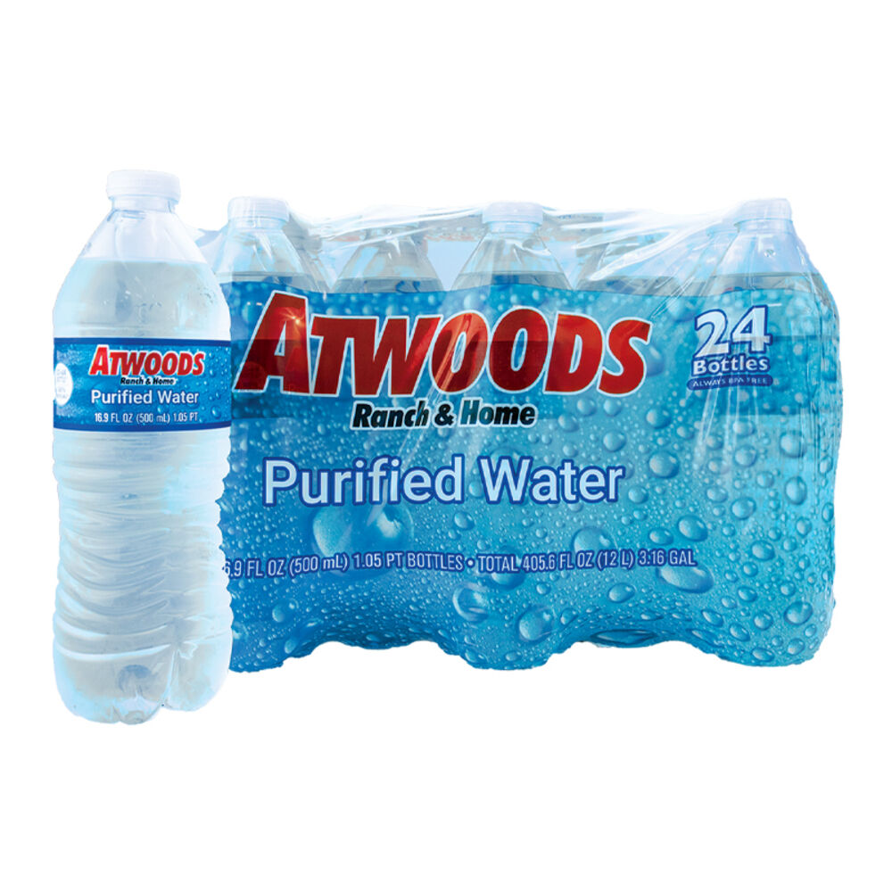 image of Purified Bottled Water, 16.9 fl oz, 24 ct