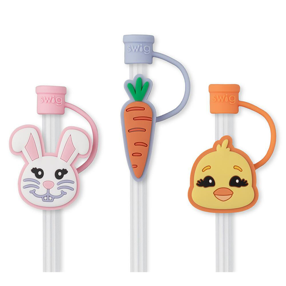image of Easter Bunny Straw Topper, 3 pk