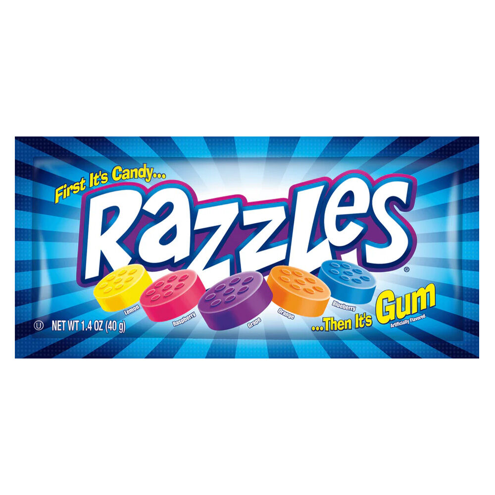 image of Razzles Original Candy/Gum, 1.4 oz