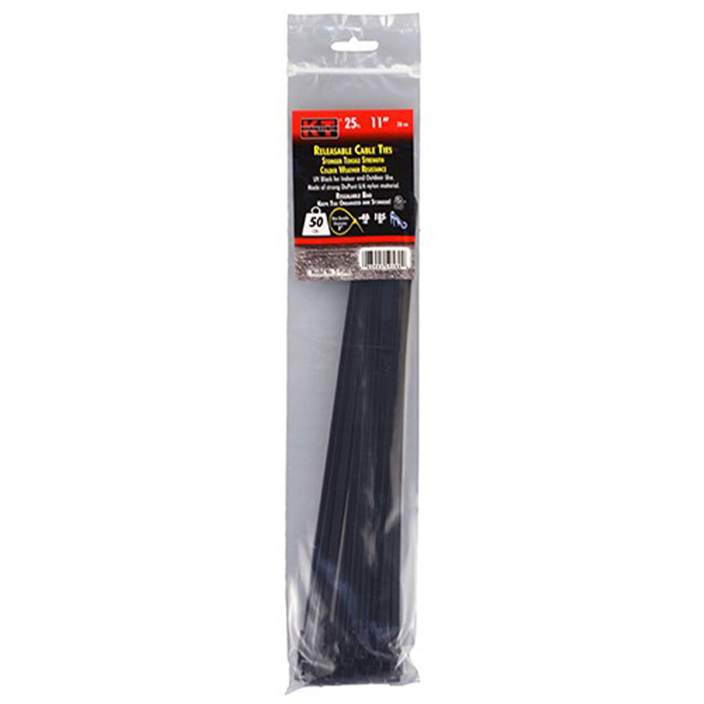 image of 11 in Releasable Ties, Black 25 pc