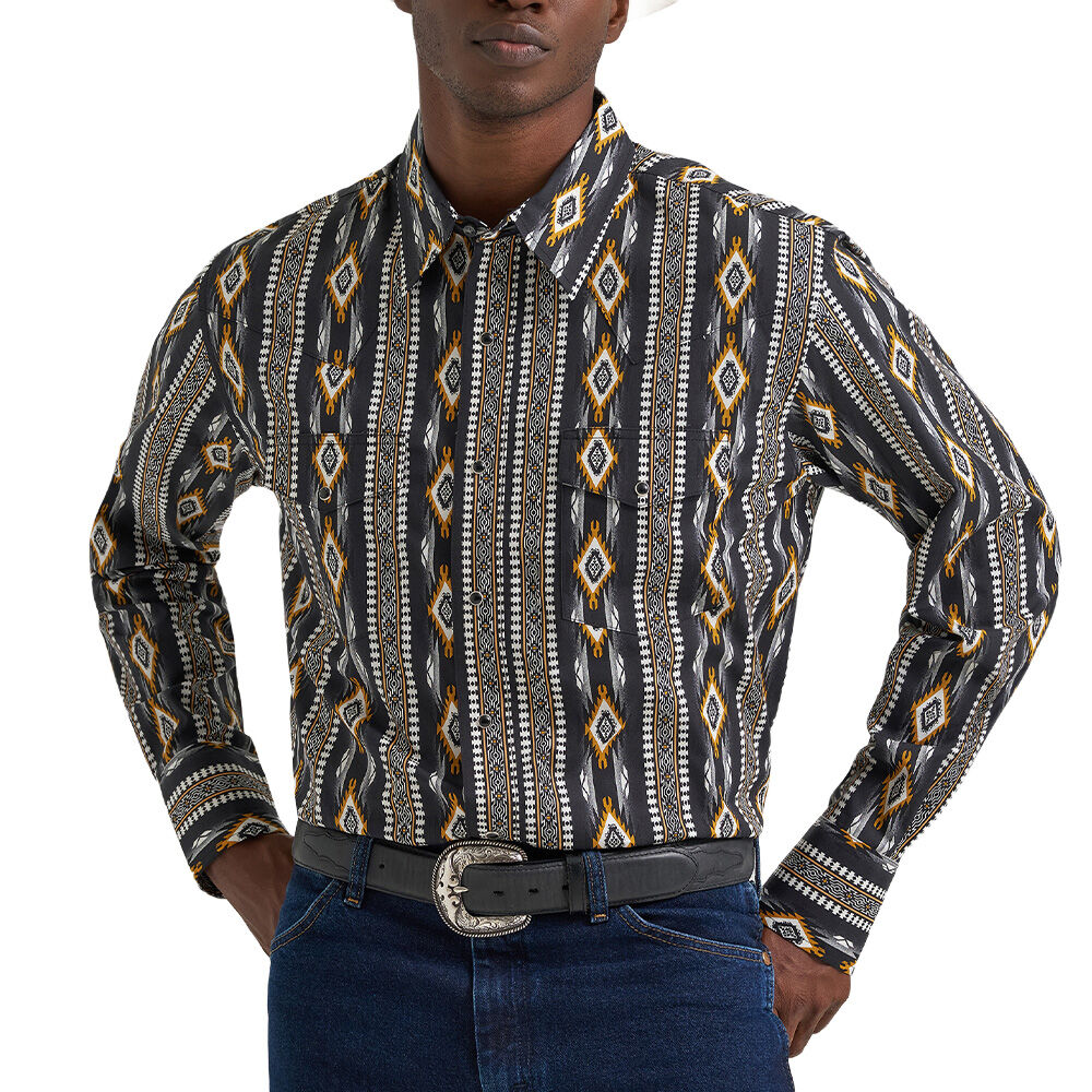 image of Men's Checotah Long Sleeve Western Snap Printed Shirt
