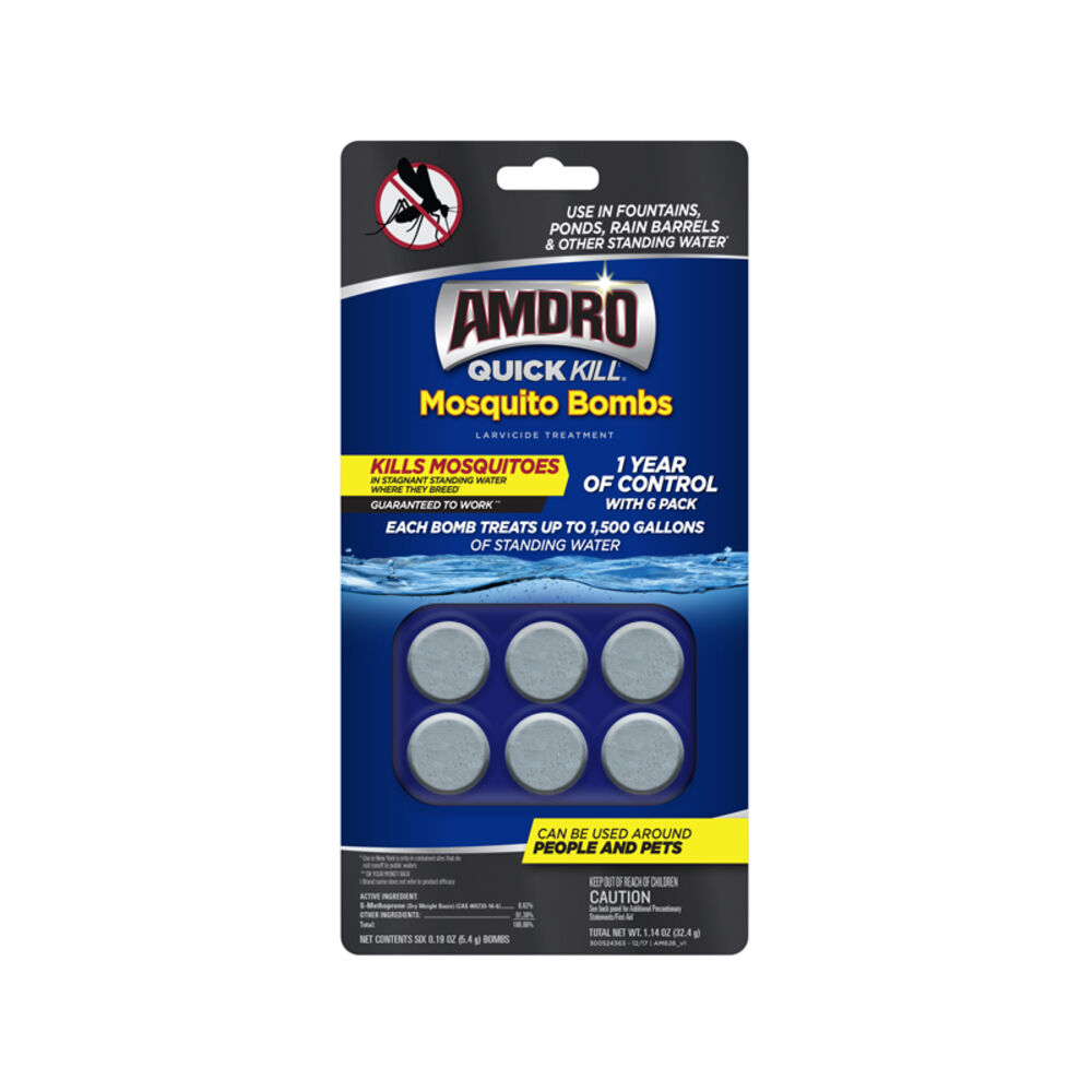 image of Amdro Quick Kill Mosquito Bombs Larvacide Treatment, 6 pack