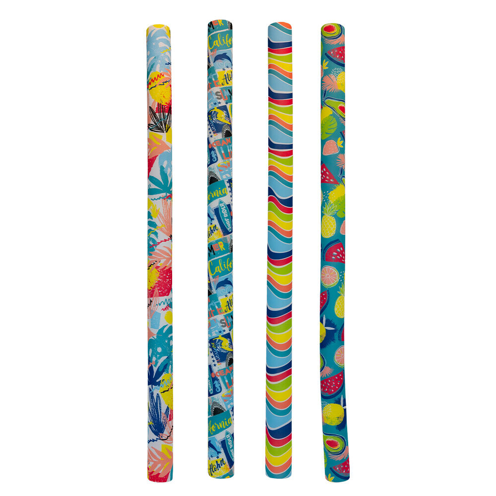 image of H2OGO! Fabric Covered Pool Noodles- Assorted, Style May Vary