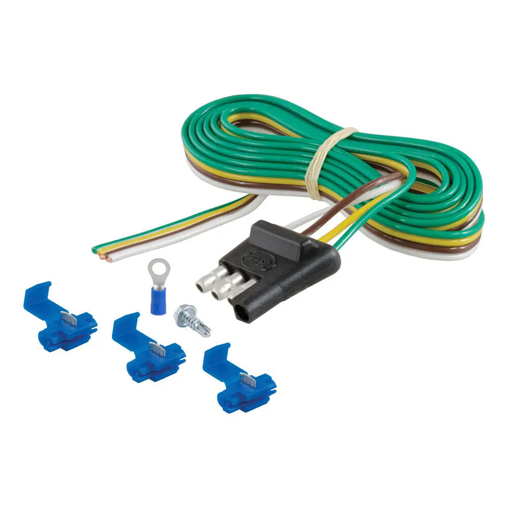 image of 4-Way Flat Connector Plug with Wires and Hardware