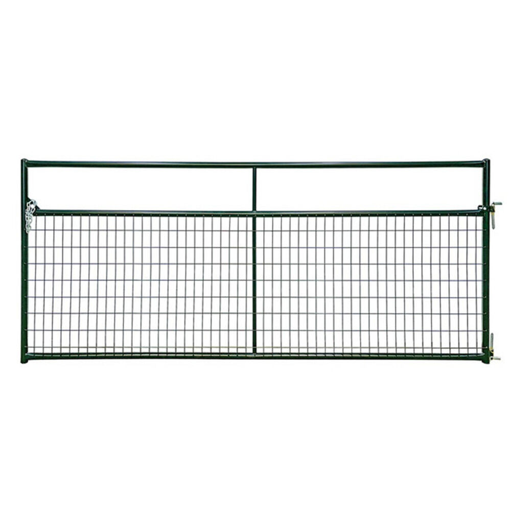 image of 4 ft x 14 ft Green Wire Filled Economy Gate