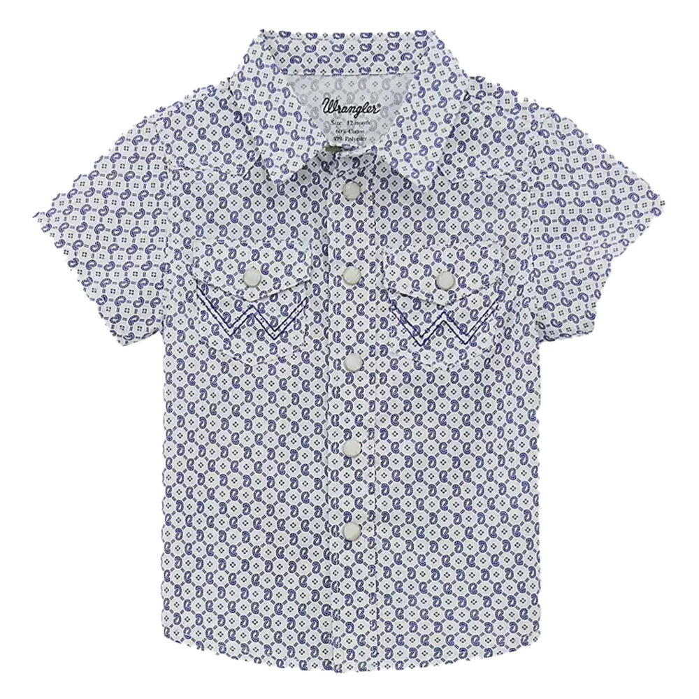 image of Infant/Toddler Circle Geo Short Sleeve Snap Shirt