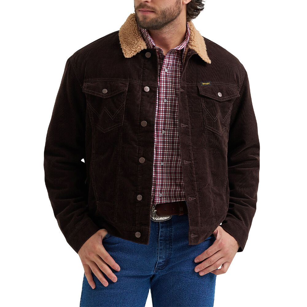 image of Men's Cowboy Cut Sherpa Lined Corduroy Jacket