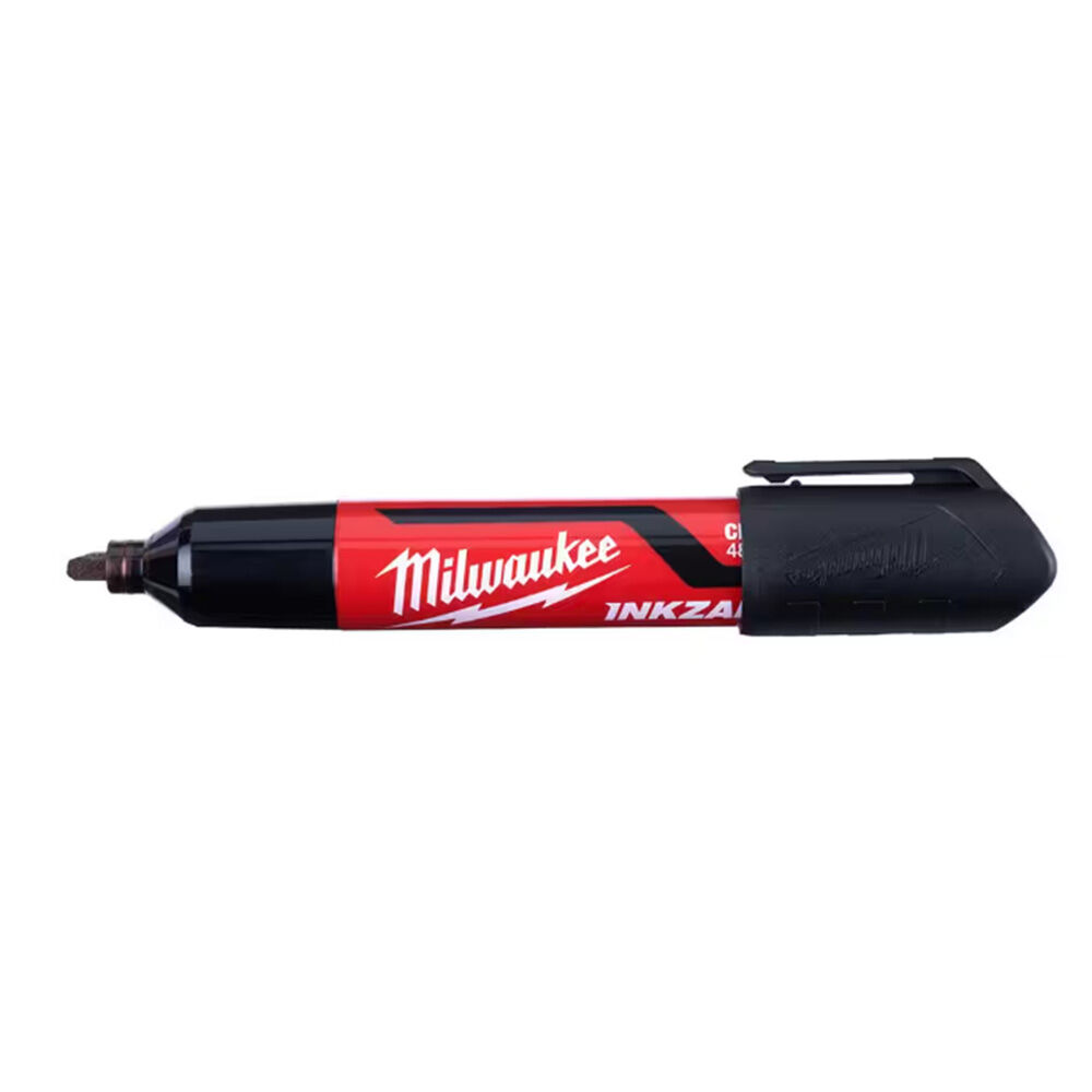 image of INKZALL Black Large Chisel Tip Jobsite Permanent Markers- 3 pc