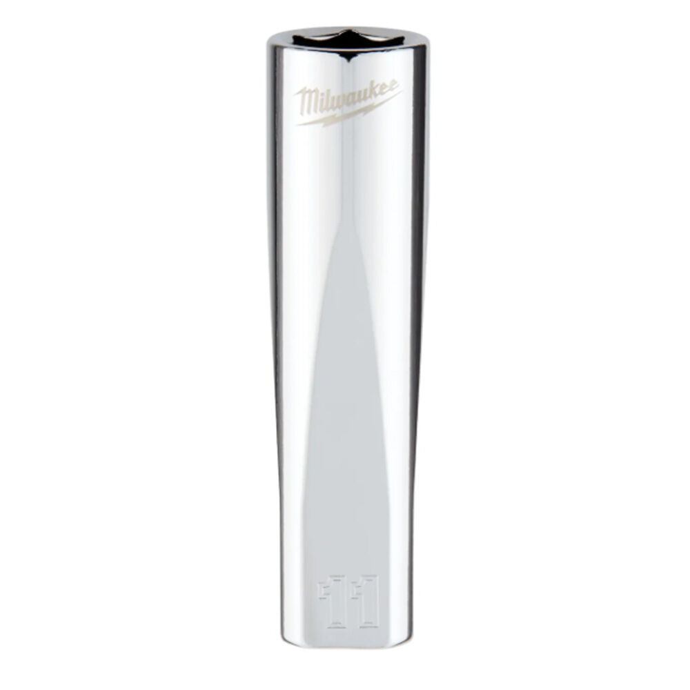 image of 3/8 in Drive 11mm Metric Deep Socket with FOUR FLAT Sides