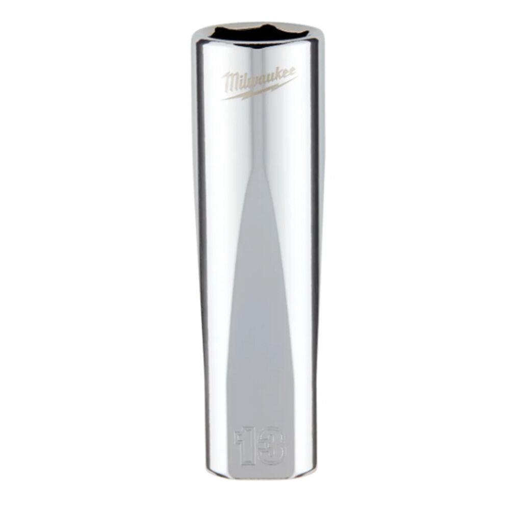 image of 3/8 in Drive 13mm Metric Deep Socket with FOUR FLAT Sides