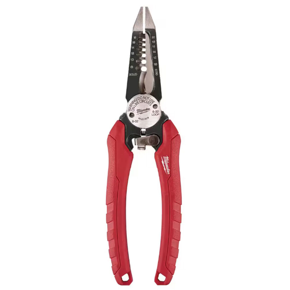 image of 7.75 in Combination Electricians 6-in-1 Wire Stripper/Cutter Pliers