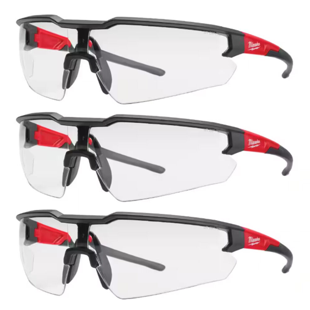 image of Safety Glasses with Clear Anti-Scratch Lenses- 3 pc