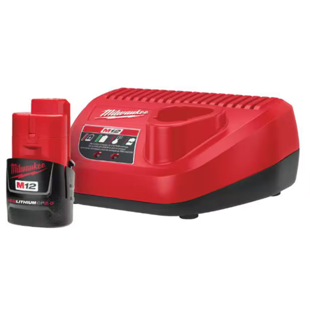 image of M12 12V Lithium-Ion Compact Battery Pack 2.0Ah and Charger Starter Kit
