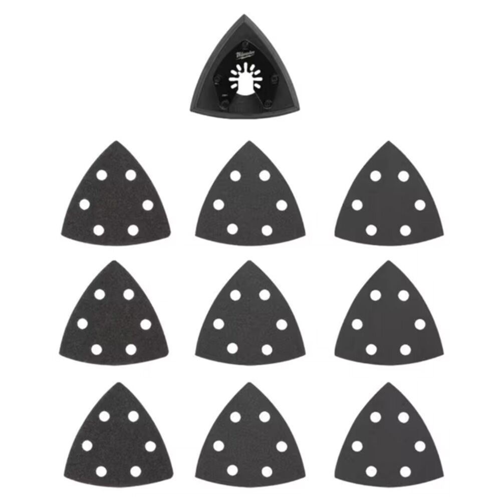 image of 3 1/2 in Sandpaper Oscillating Sanding Accessories Set- 10 pc