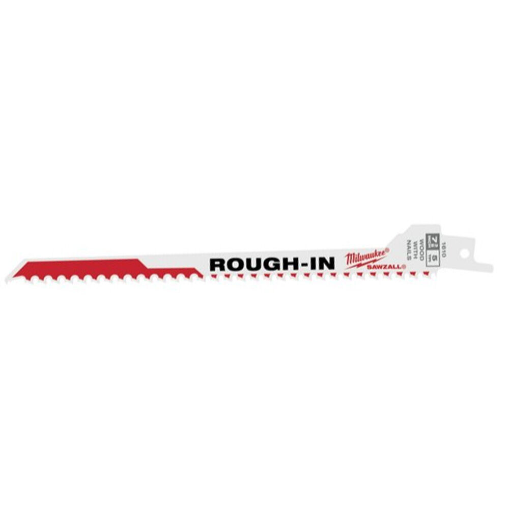 image of 7 3/8 in SAWZALL ROUGH IN Blades- 5 TPI, 5 pk