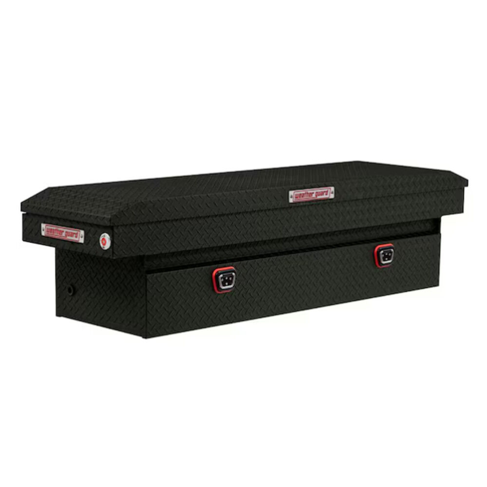 image of 72 in Gloss Black Aluminum Full Size Crossover Truck Tool Box