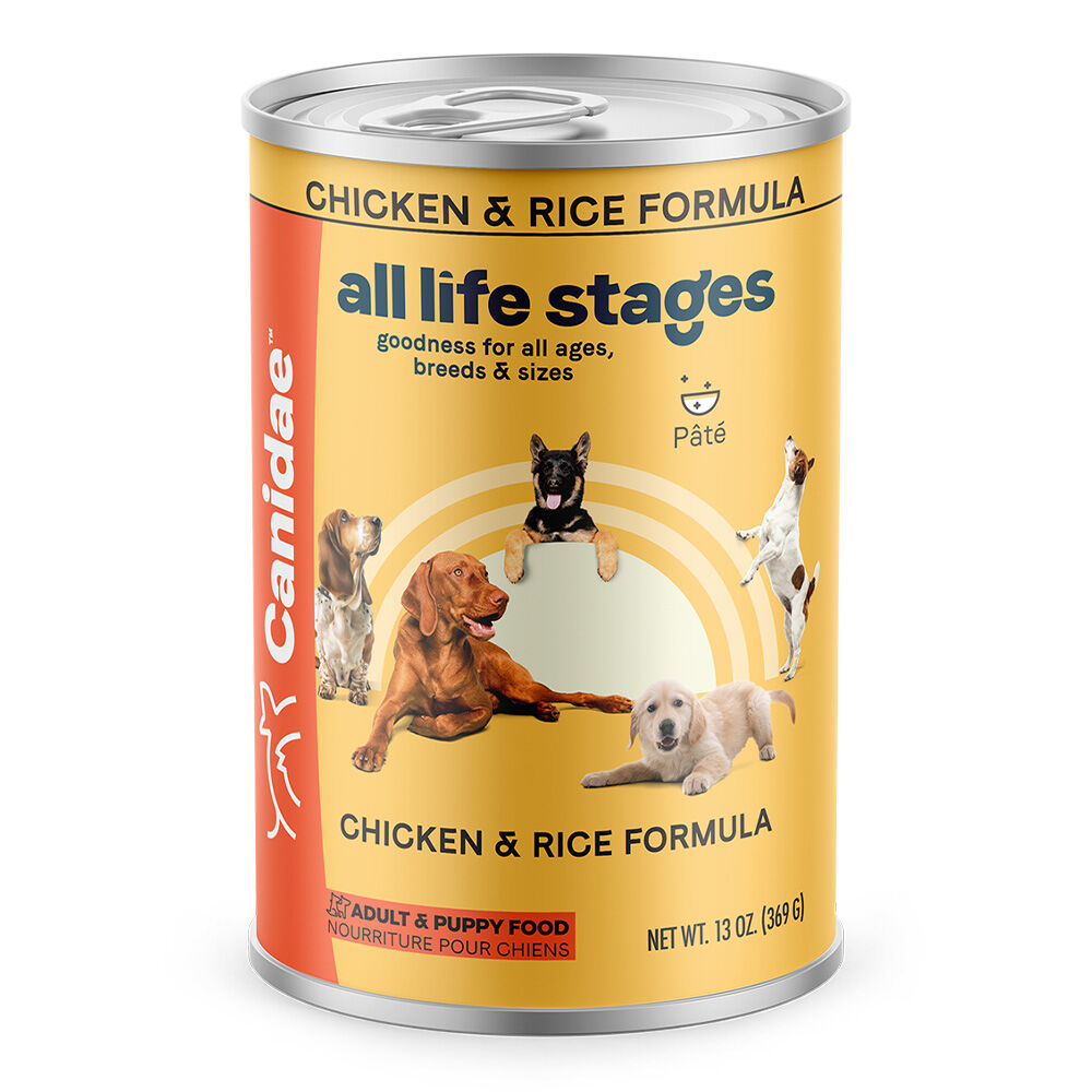 image of Wet Dog Food, All Life Stages, Chicken and Rice, 13 oz