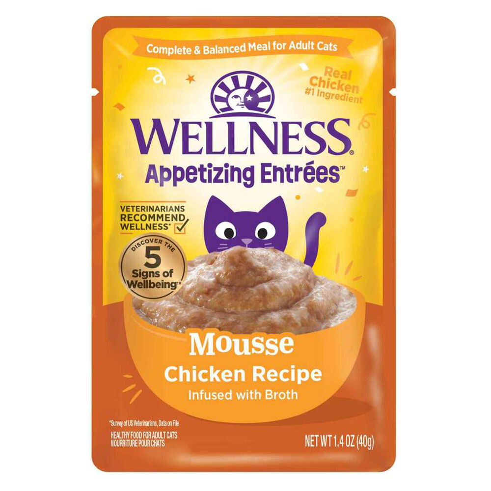image of Appetizing Entrées Mousse Chicken Wet Cat Food Pouch, 1.4 oz