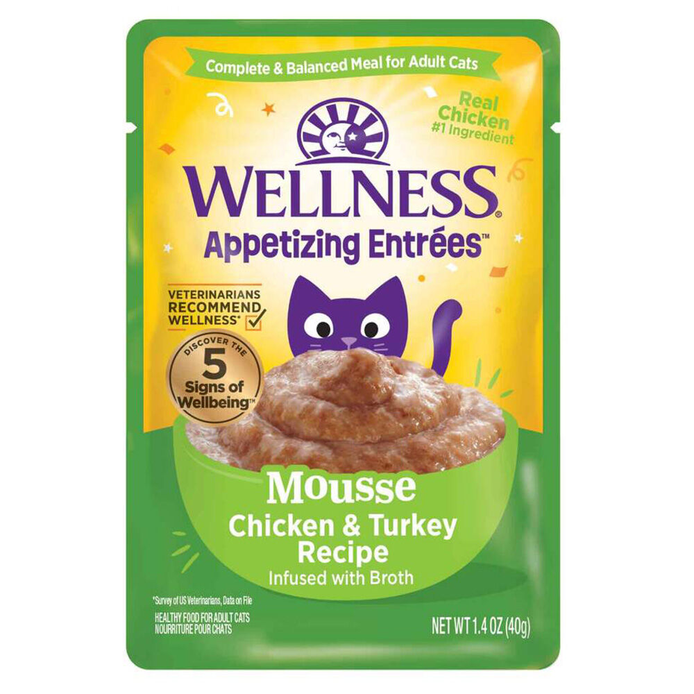 image of Appetizing Entrées Mousse Chicken and Turkey  Wet Cat Food, 1.4 oz
