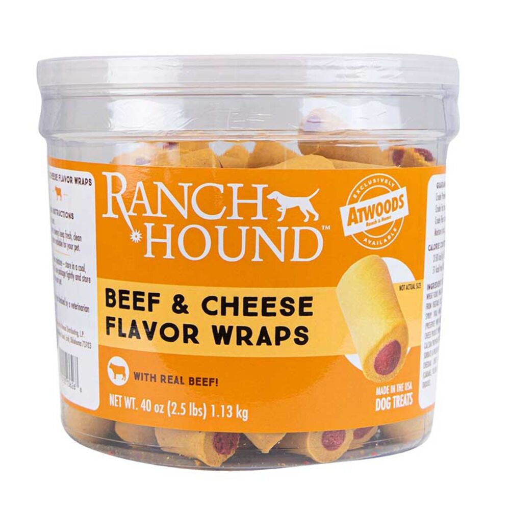 image of Dog Treats- Beef and Cheese Flavor Wraps, 40 oz