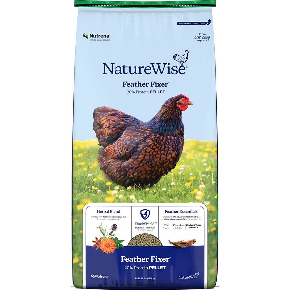image of NatureWise Feather Fixer 20% Protein Pellet, 40 lb