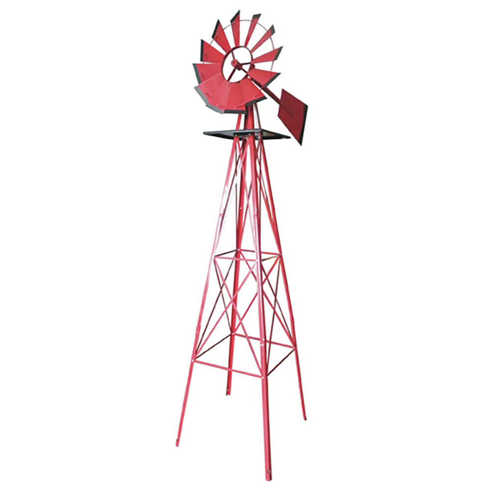 image of 8 ft Windmill, Red/Black