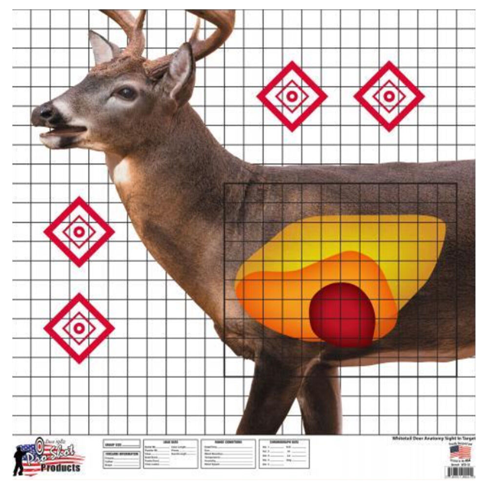 image of 25 in x 25 in Whitetail Deer Sight In Target, 5 pk