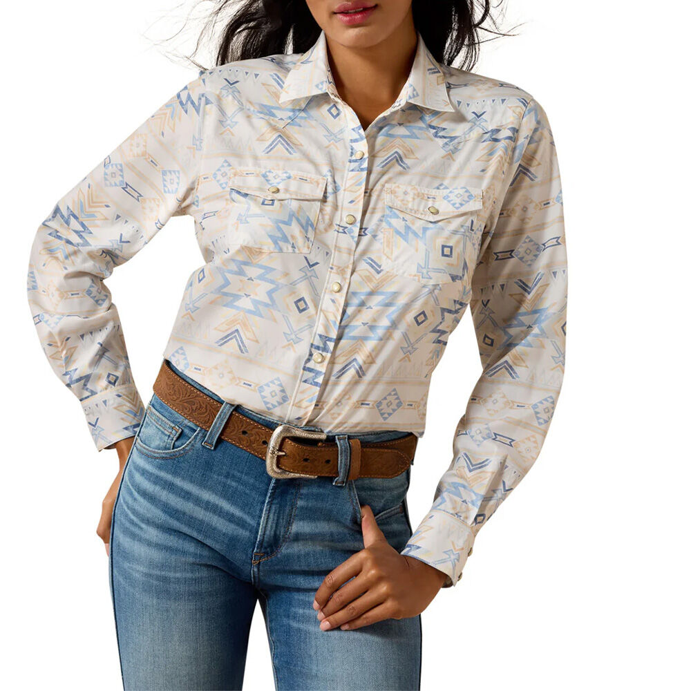 image of Women's Western VentTEK Snap Button Long Sleeve Shirt, Turtledove